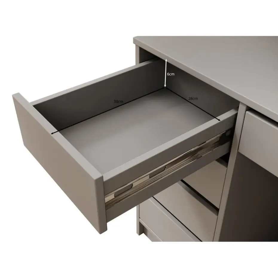 Meubella - Bureau Avio 2 - Wit - 154 cm