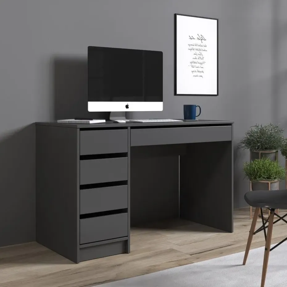Meubella - Bureau Avio - Grijs - 120 cm
