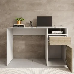 Meubella - Bureau Babot - Wit 2 - 120 cm