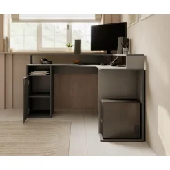 Meubella - Bureau Charlotte - Grijs - 139 cm