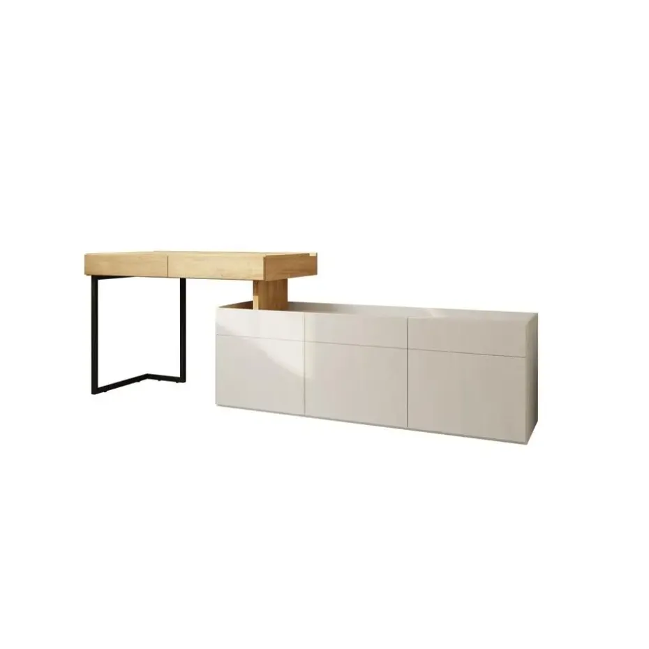 Meubella - Bureau Floren - Eiken - 2 lades