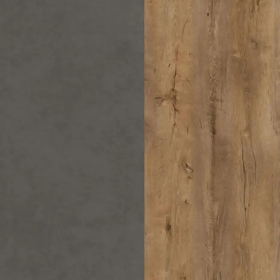 Meubella - Dressoir Monaco - Eiken - Grijs - 140 cm