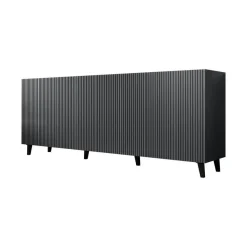 Meubella - Dressoir Vintar - Antraciet - 200 cm