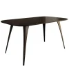 Meubella - Eetkamertafel Flix - Zwart marmer - 160 cm - Uitschuifbaar