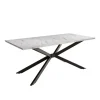 Meubella - Eetkamertafel Faithley - Wit marmerlook - 190 cm