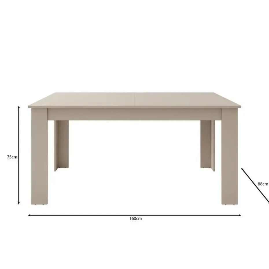 Meubella - Eetkamertafel Uverta - Beige - 220 cm - Uitschuifbaar