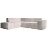 Meubella - Hoekbank Monet - Beige - Ribstof - Links