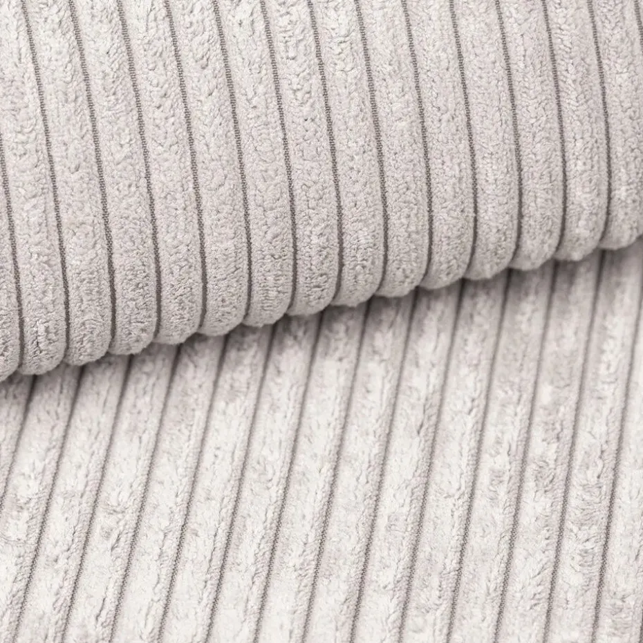 Meubella - Hoekbank Monet - Beige - Ribstof - Links