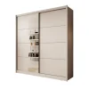 Meubella - Kledingkast Azul - Beige - 205 cm - Met spiegel