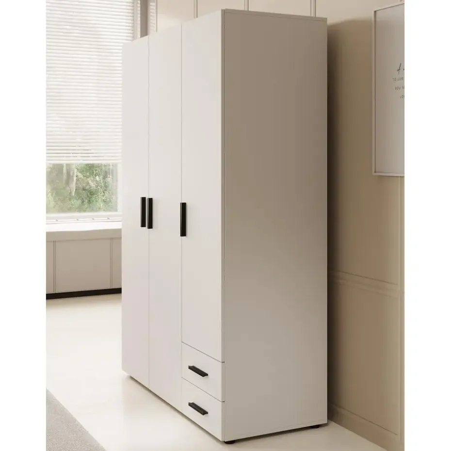 Meubella - Kledingkast Bellini - Wit - 120 cm