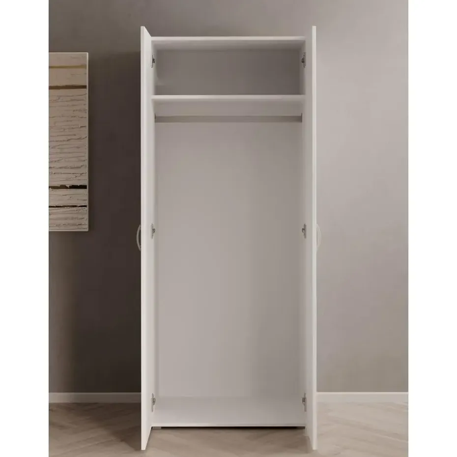 Meubella - Kledingkast Bernd - Wit - 74 cm