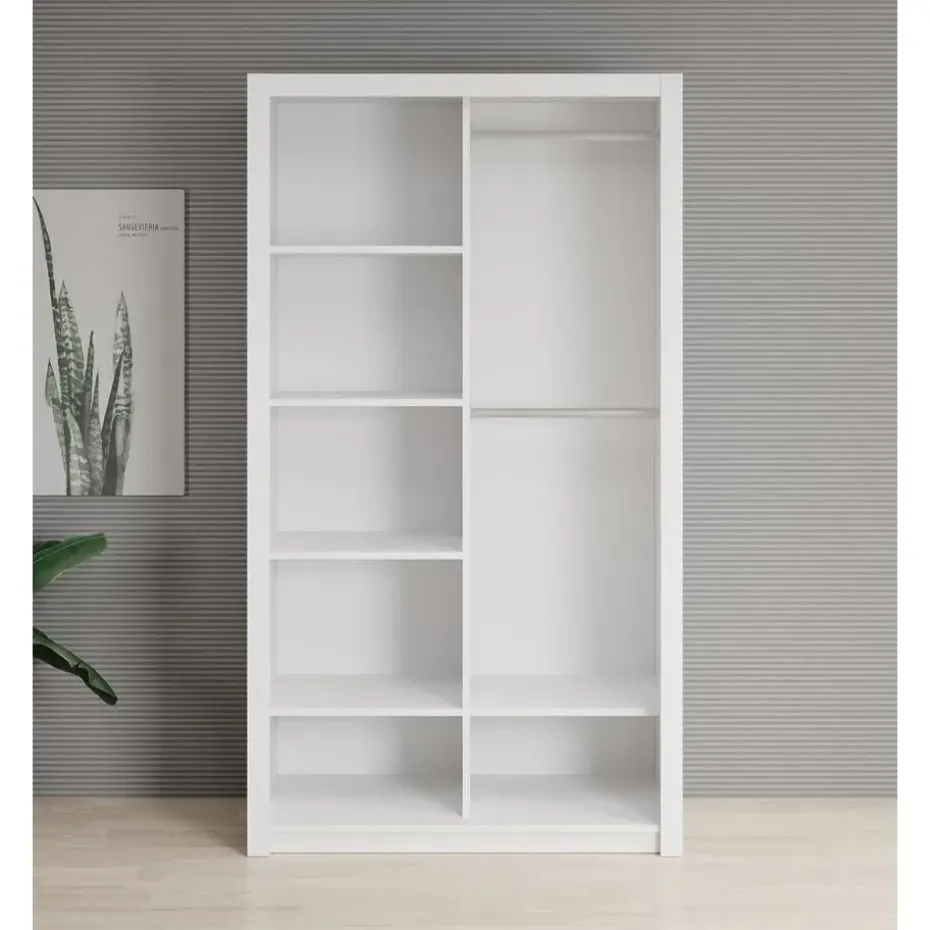 Meubella - Kledingkast Blake - Wit - 120 cm