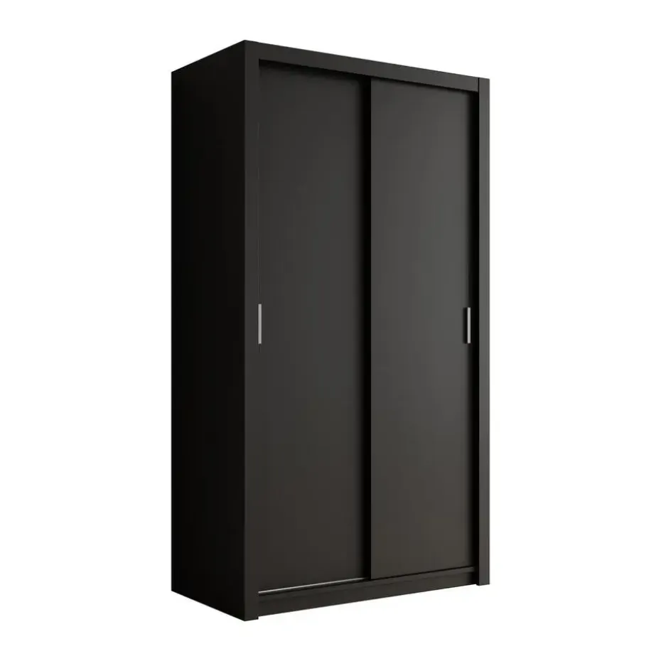 Meubella - Kledingkast Blake - Mat Zwart - 120 cm