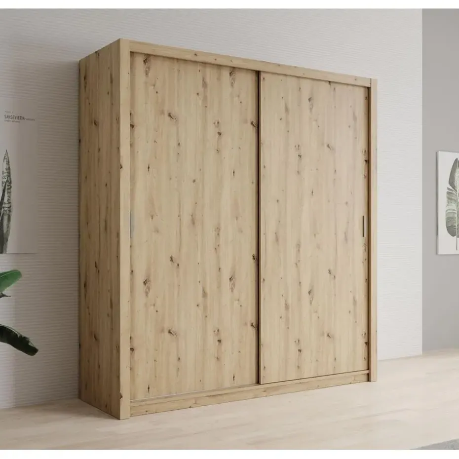 Meubella - Kledingkast Blake - Eiken - 200 cm