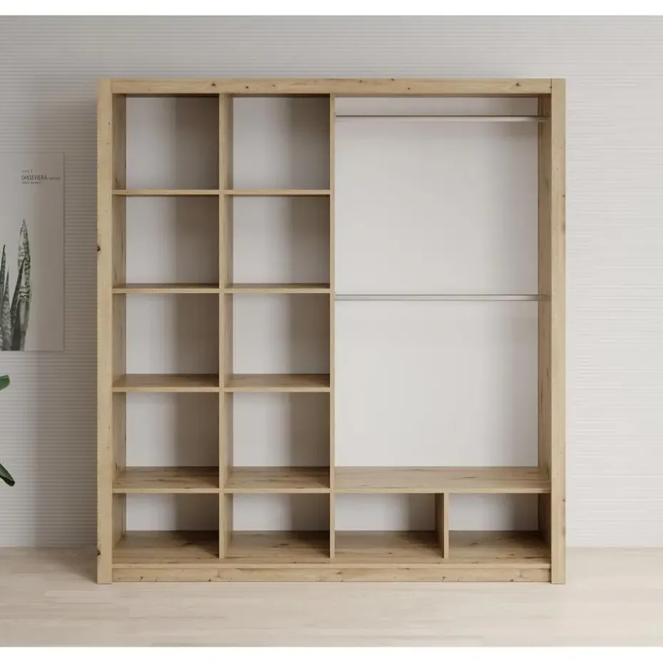 Meubella - Kledingkast Blake - Eiken - 200 cm