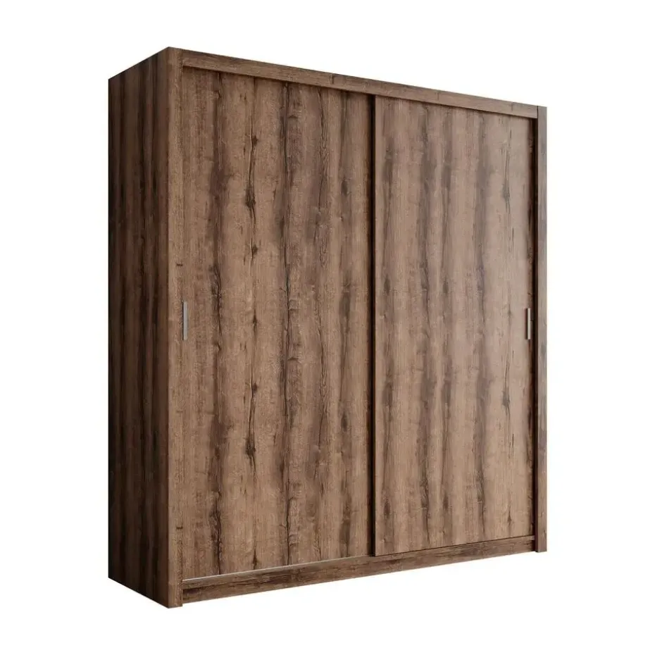 Meubella - Kledingkast Blake - Donker eiken - 200 cm