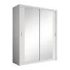Meubella - Kledingkast Blake - Wit - 180 cm - Met spiegel