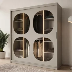 Meubella - Kledingkast Bravanti - Beige - 180 cm