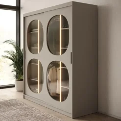 Meubella - Kledingkast Bravanti - Beige - 180 cm