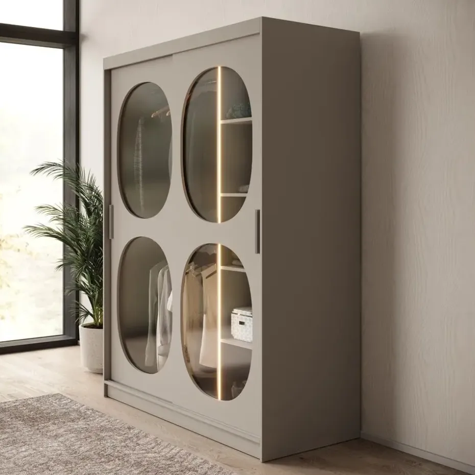 Meubella - Kledingkast Bravanti - Beige - 150 cm