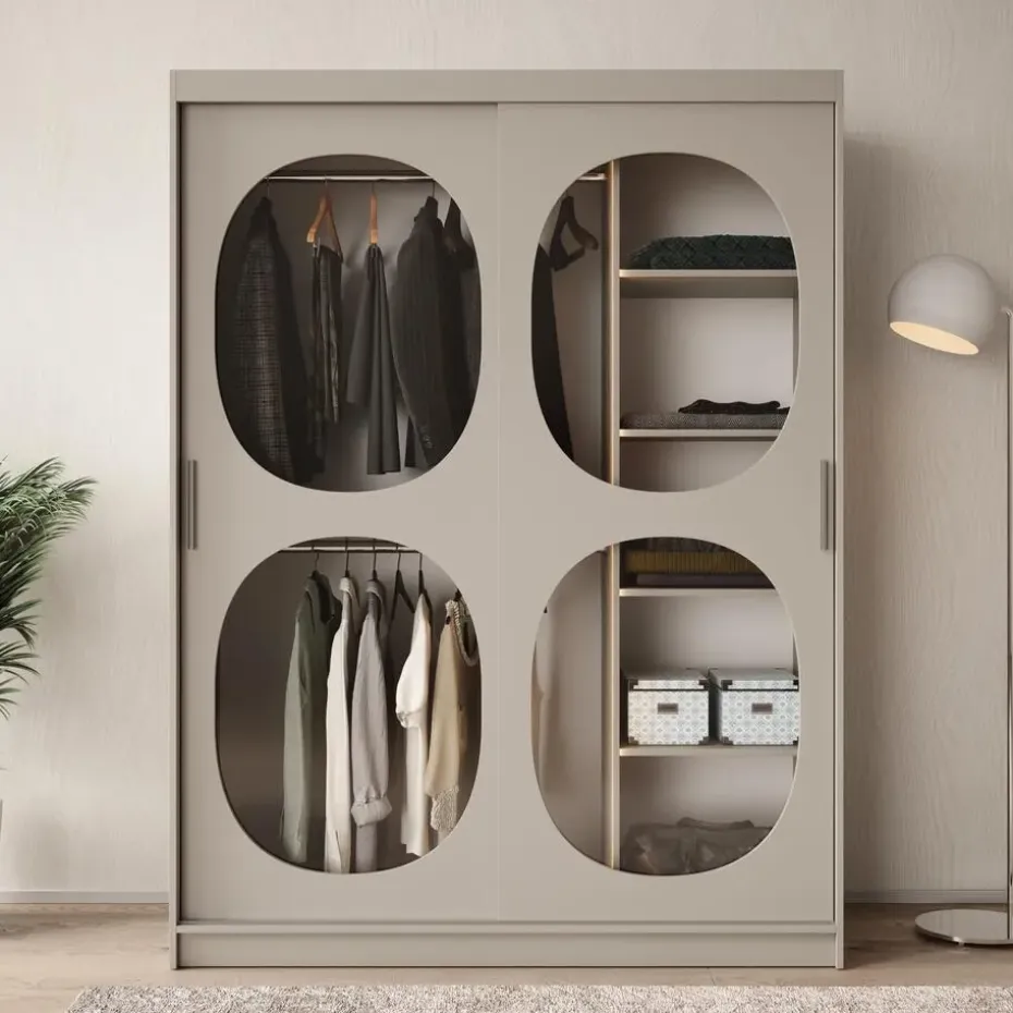 Meubella - Kledingkast Bravanti - Beige - 150 cm