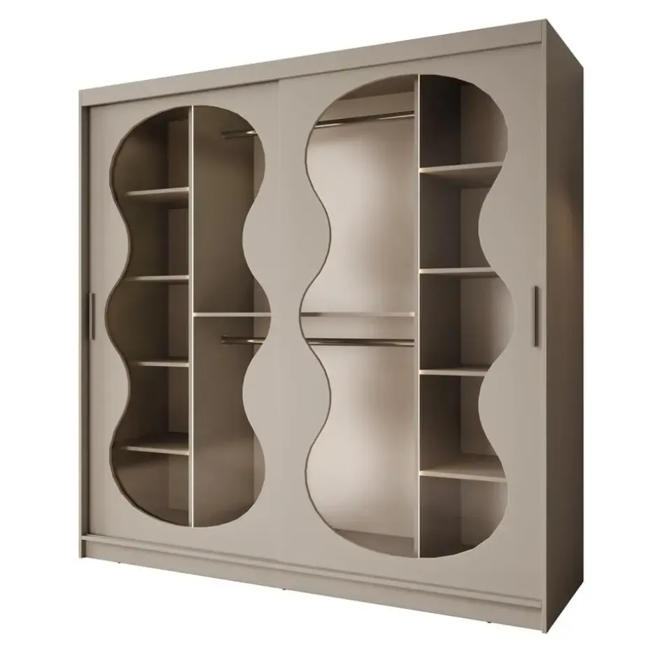 Meubella - Kledingkast Bunaro - Beige - 200 cm