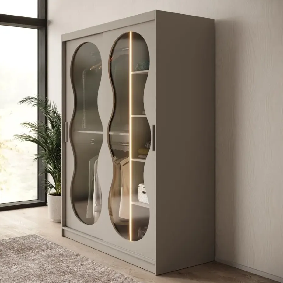 Meubella - Kledingkast Bunaro - Beige - 150 cm