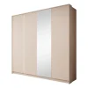 Meubella - Kledingkast Desert - Beige - 220 cm - Met spiegel