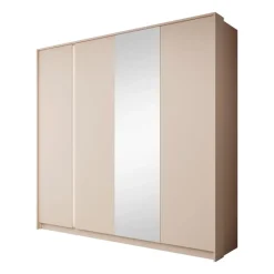 Meubella - Kledingkast Desert - Beige - 220 cm - Met spiegel