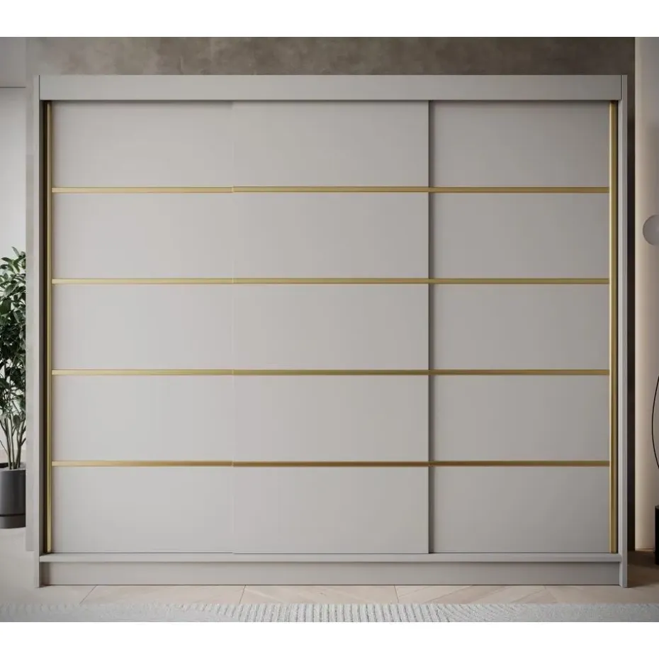 Meubella - Kledingkast Eagle - Beige - 250 cm