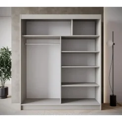 Meubella - Kledingkast Eagle - Beige - 180 cm