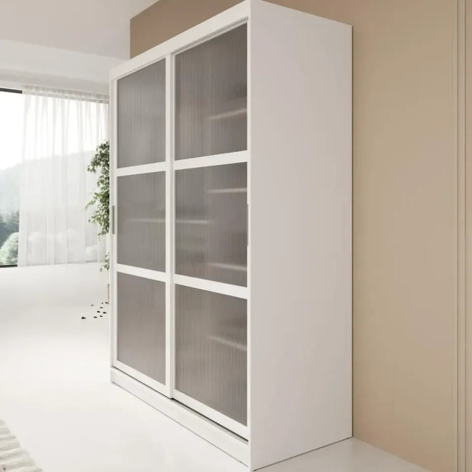 Meubella - Kledingkast Fessaro - Wit - 150 cm