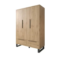 Meubella - Kledingkast Harlow - Eiken - 145 cm