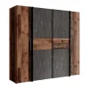 Meubella - Kledingkast Kassel - Old wood - Grijs - 200 cm