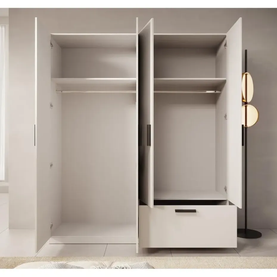 Meubella - Kledingkast Lillian - Wit - 180 cm