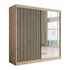 Meubella - Kledingkast Lisbon 2 - Eiken - 200 cm - Met spiegel