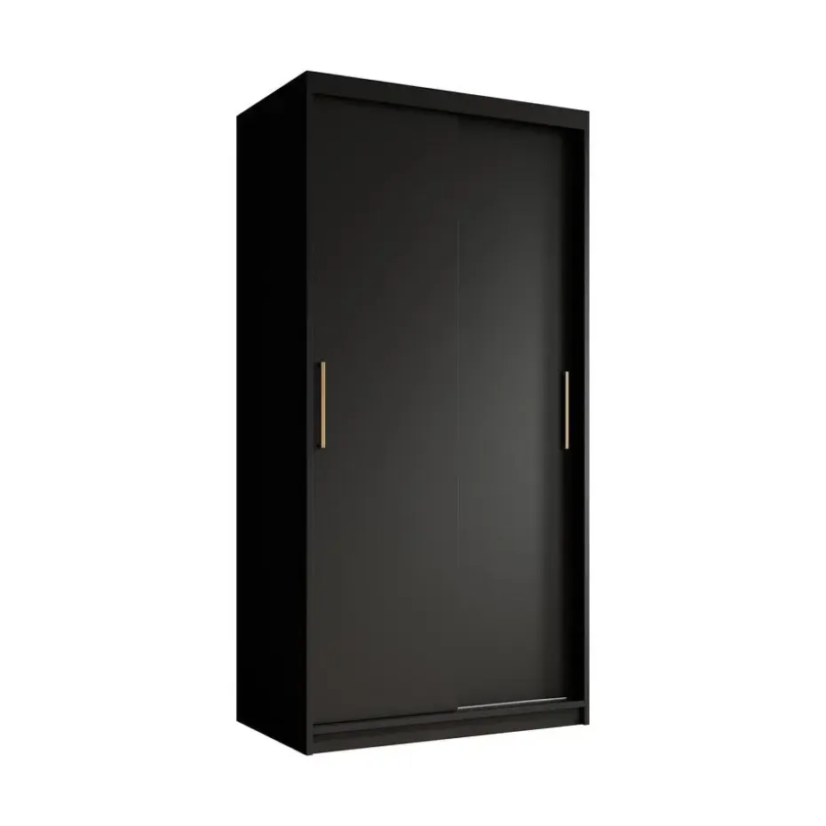 Meubella - Kledingkast Mandalin - Zwart - 100 cm