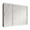 Meubella - Kledingkast Marmer - Wit - 250 cm