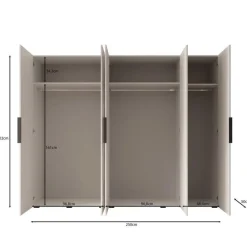 Meubella - Kledingkast Marquesa - Wit - 250 cm