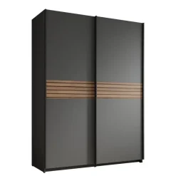 Meubella - Kledingkast Mendoza - Antraciet - 150 cm