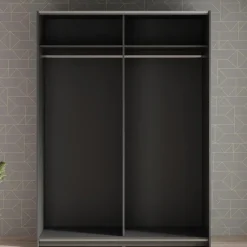 Meubella - Kledingkast Mendoza - Antraciet - 150 cm