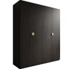 Meubella - Kledingkast Monor - Zwart eiken - 180 cm