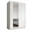 Meubella - Kledingkast Salta - Wit - 120 cm - Met spiegel