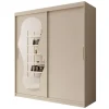 Meubella - Kledingkast Ulysses - Beige - 180 cm - Met spiegel