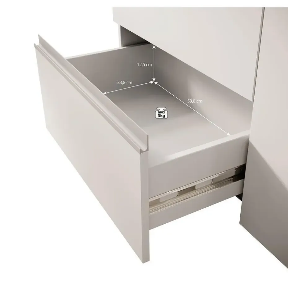 Meubella - Kledingkast Walter - Eiken - Grijs - 200 cm