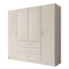Meubella - Komodo - Kledingkast met 4 deuren - Wit - 200x61x201 cm