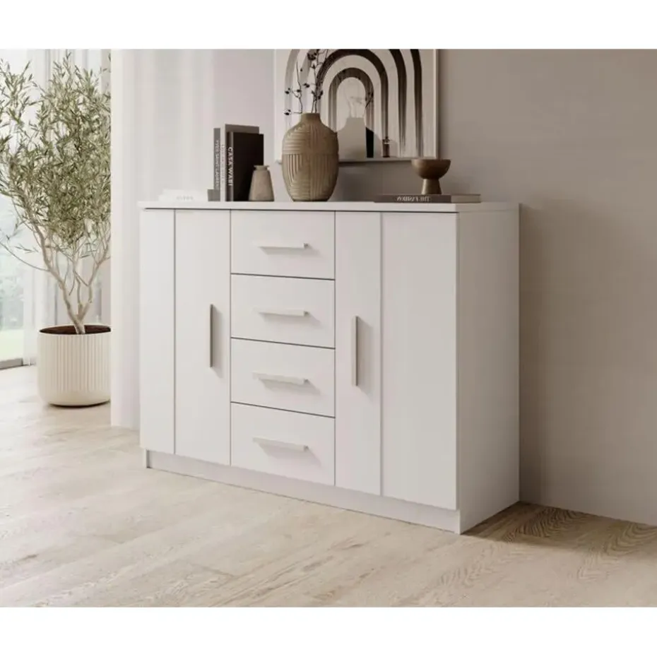 Meubella - Ladekast Blake - Wit - 120 cm