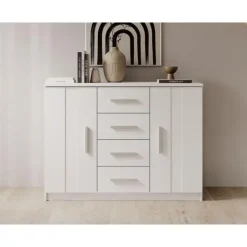 Meubella - Ladekast Blake - Wit - 120 cm