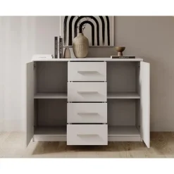Meubella - Ladekast Blake - Wit - 120 cm