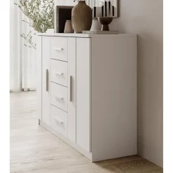 Meubella - Ladekast Blake - Wit - 120 cm